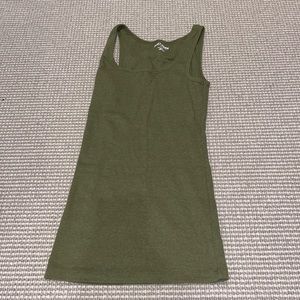 old navy army green ribbed tank top size small